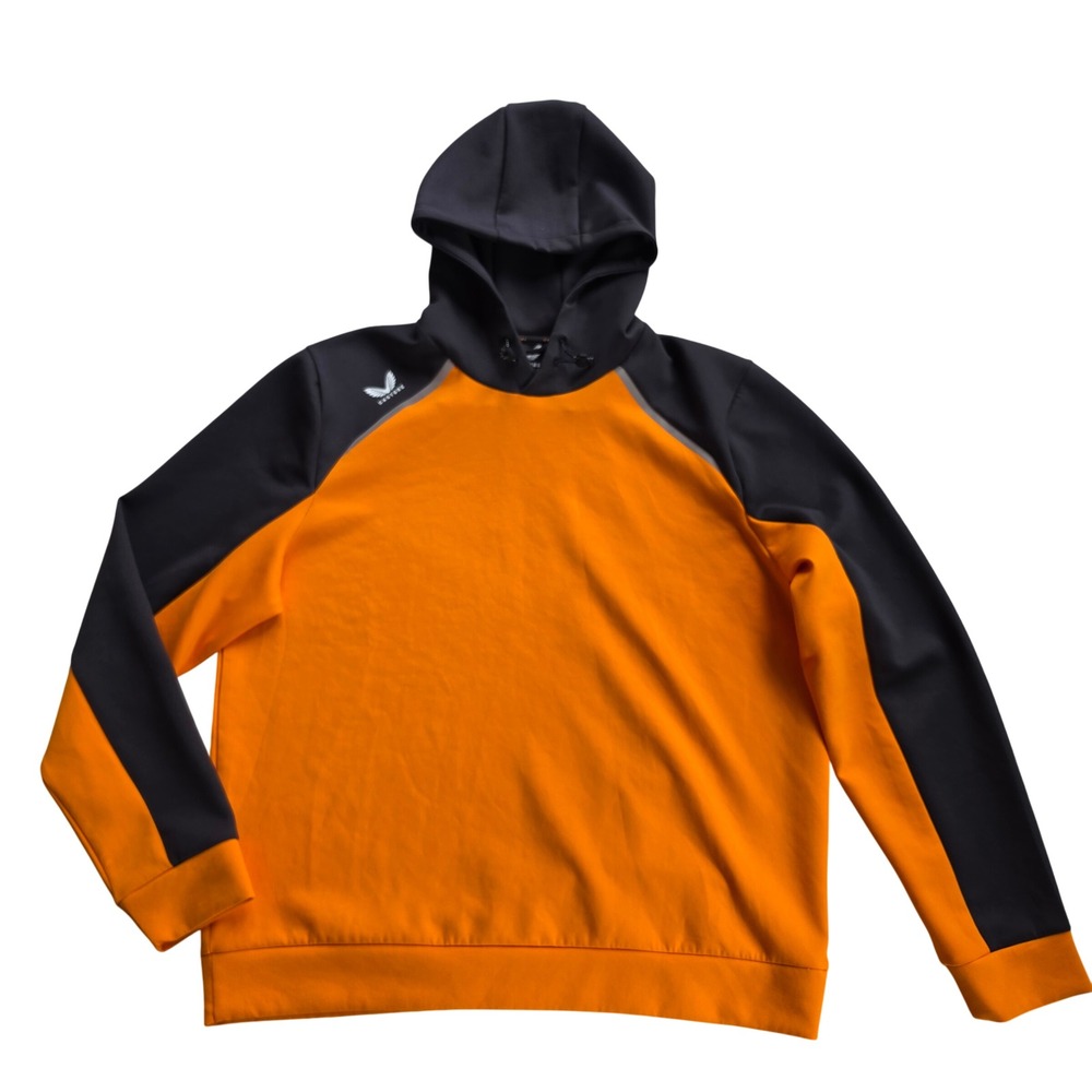 Castore Mens 3XL Performance Hoodie Orange Charcoal Reflective Pullover